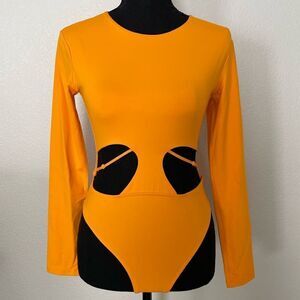 NWT Zara Cutout Long Sleeve Bodysuit